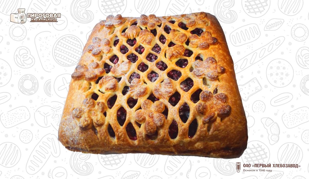 Пирог лимон-брусника