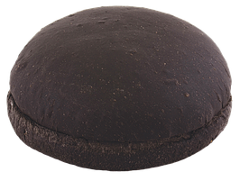 картинка Булочка для гамбургеров черная 12,5 см/80 г от Первого хлебозавода